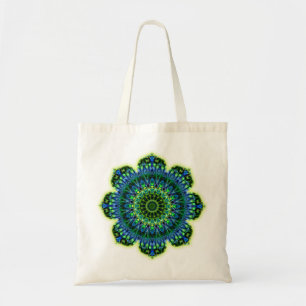 Bolsa Tote Azul verde da mandala