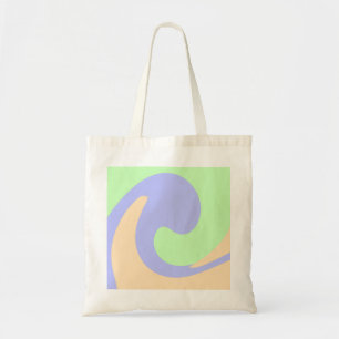 Bolsa Tote Azul verde mármore fluido boho negrito