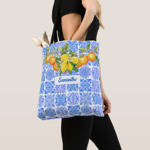 Bolsa Tote Azulejo-amarelo-siciliano