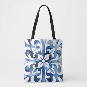 Bolsa Tote Azulejo de cobalto II