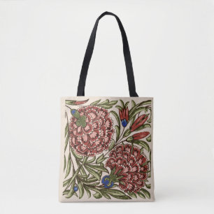 Bolsa Tote Azulejo de Flor Antiquado Arte Russa
