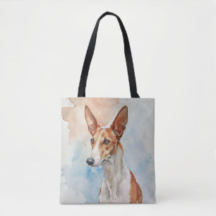 Bolsa Tote Azulejo de Foto em Acrílico do Podengo Ibicenco