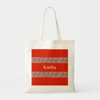 Bolsa Tote Azulejo de oito rodas azul personalizado Mahjong