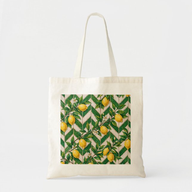 Bolsa Tote Azulejo Marroquino de Limão (Frente)