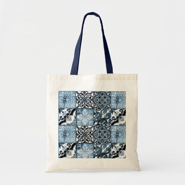 Bolsa Tote Azulejo oceânico (Frente)