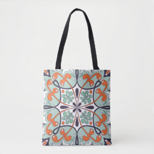 Bolsa Tote Azulejo Oriental marroquino Floral Design