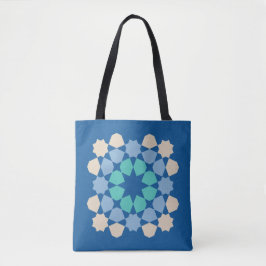 Bolsa Tote Azulejo Turquesa Tranquilidade