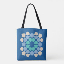 Bolsa Tote Azulejo Turquesa Tranquilidade