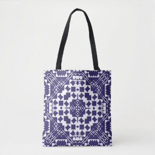 Bolsa Tote Azulejos azulejo cerâmicos de cor decorativa. Vint