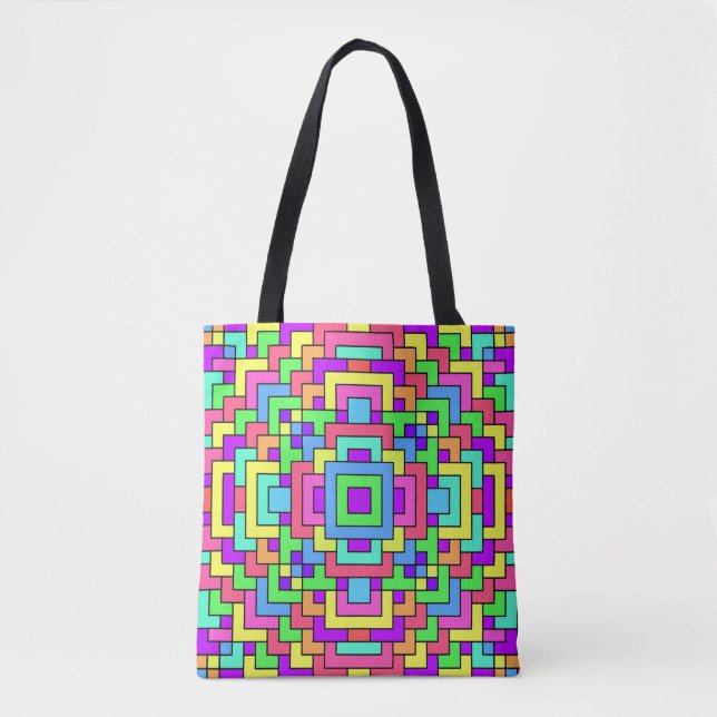 Bolsa Tote Azulejos coloridos (Frente)