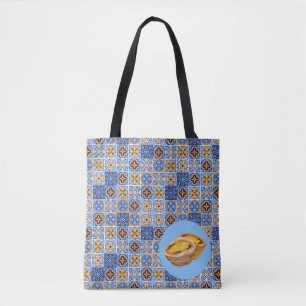 Bolsa Tote Azulejos e Pastéis de Portugal