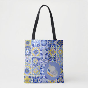 Bolsa Tote Azulejos e sardos portugueses