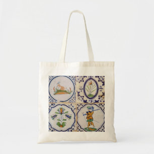 Bolsa Tote Azulejos Holandeses Delft Antigos arte em cerâmica