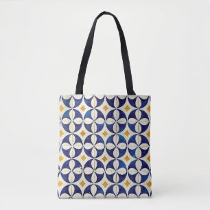 Bolsa Tote Azulejos Portugueses - Design de Padrão Azulejo