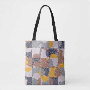 Bolsa Tote Azulejos retrorreflectores da década de 60: Padrão