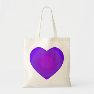 Bolsa Tote B&W Corações Roxos Batendo