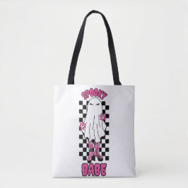 Bolsa Tote "Babe Louco" Mulher Fantasma de Halloween - Rosa R