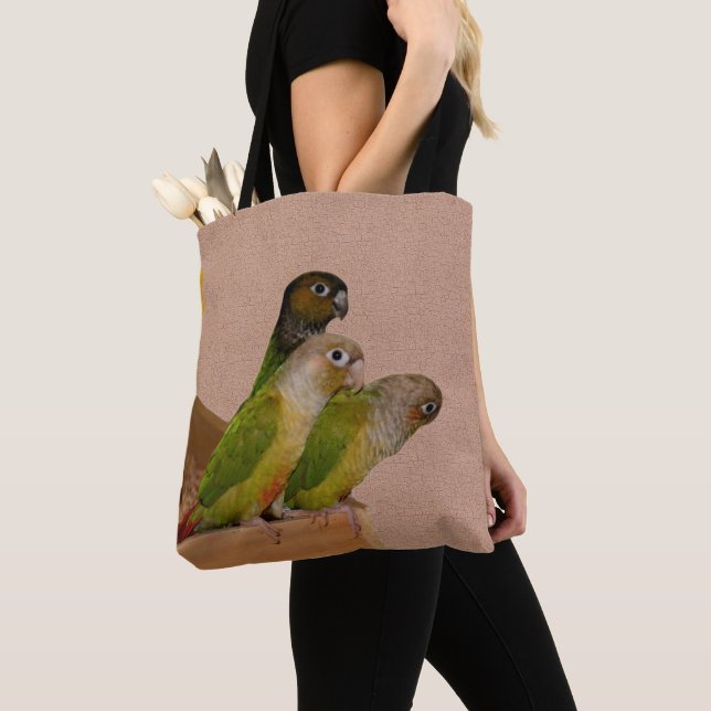 Bolsa Tote Baby Conure Parrots Bird (Close Up)