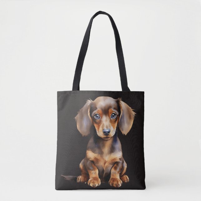 Bolsa Tote Baby Dachshund (Frente)