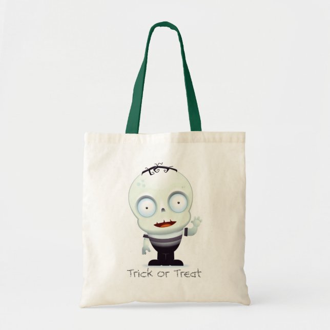 Bolsa Tote Baby Frankenstein Trick ou Treine Bag (Frente)