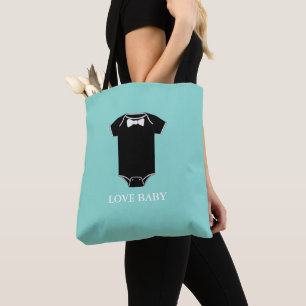 Bolsa Tote BABY Love Little Man Tuxedo Sprinkle Chá Party