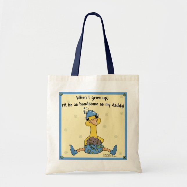 Bolsa Tote Baby Peacock Handsome como pai (Frente)