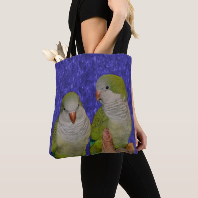 Bolsa Tote Baby Quaker Parrot Pair (Close Up)