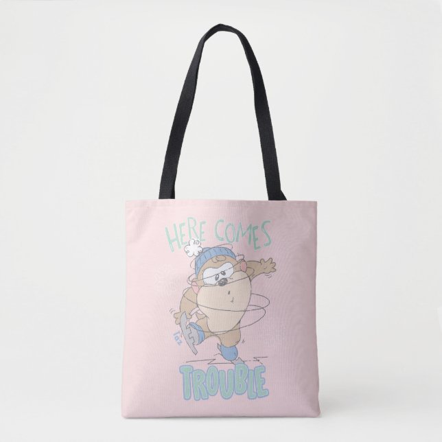 Bolsa Tote Baby TAZ™ Winter Ice Skating (Frente)