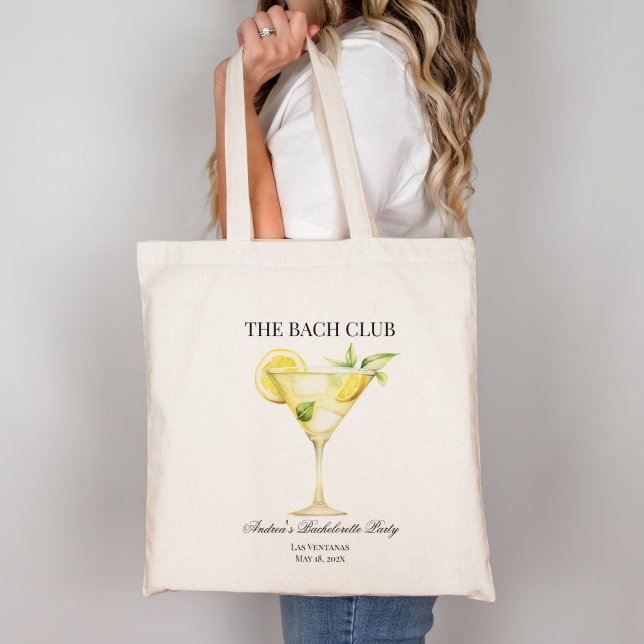 Bolsa Tote Bach Social Club Lemon Cocktail Bridesmaid (Criador carregado)