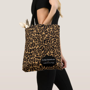 Bolsa Tote Bachelorette Bride Boujee Trendy Leopard Impressão