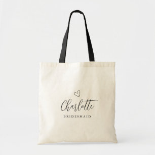Bolsa Tote Bachelorette de Bridesmaid do Script Elegante