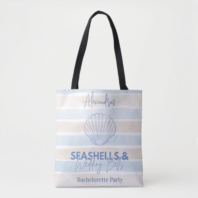 Bolsa Tote Bachelorette dos Sinos de Casamento (Frente)