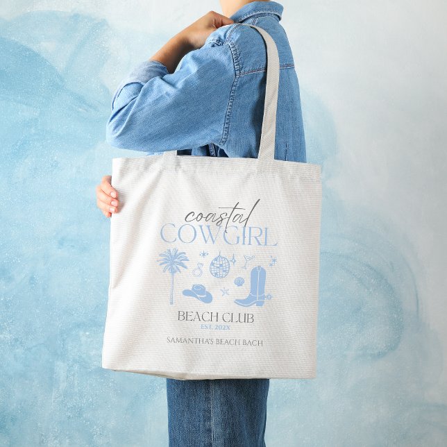Bolsa Tote Bachelorette Favor do Clube de Praia da Cowgirl Co (Coastal Cowgirl Bachelorette Favors Tote Bag)