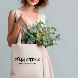 Bolsa Tote Bachelorette Preto Retrominimalista de Primaveras
