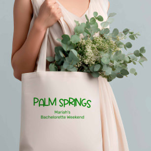 Bolsa Tote Bachelorette Verde Retrominimalista Primaveras