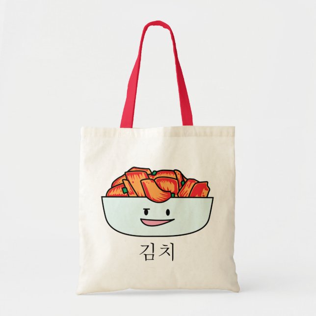 Bolsa Tote Bacia feliz de Kimchi Kimchee - design feliz dos (Frente)