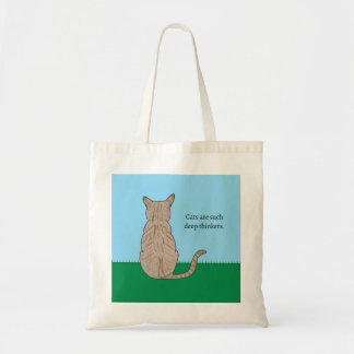 Bolsa Tote Back of Cat-Cats such deep thinkers