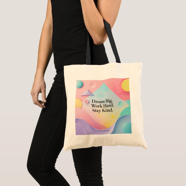 Bolsa Tote Back to School Tote Bag – Motivational Quote "Drea (Frente (produto))