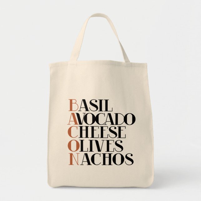 Bolsa Tote Bacon Chef Gourmet (Frente)