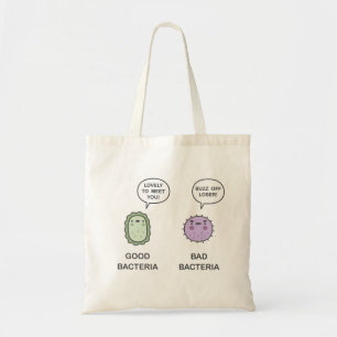 Bolsa Tote Bacterias Boas, Bactérias Más