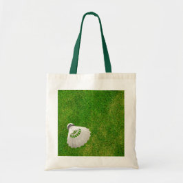 Bolsa Tote Badminton Birdie sobre o Saco de Sapo Verde