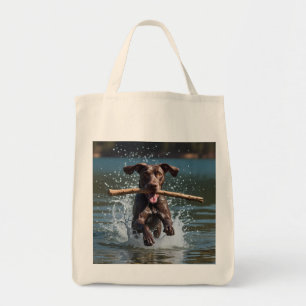 Bolsa Tote Bag alemão "GroceryTote Elegante de Ponteiro Curto