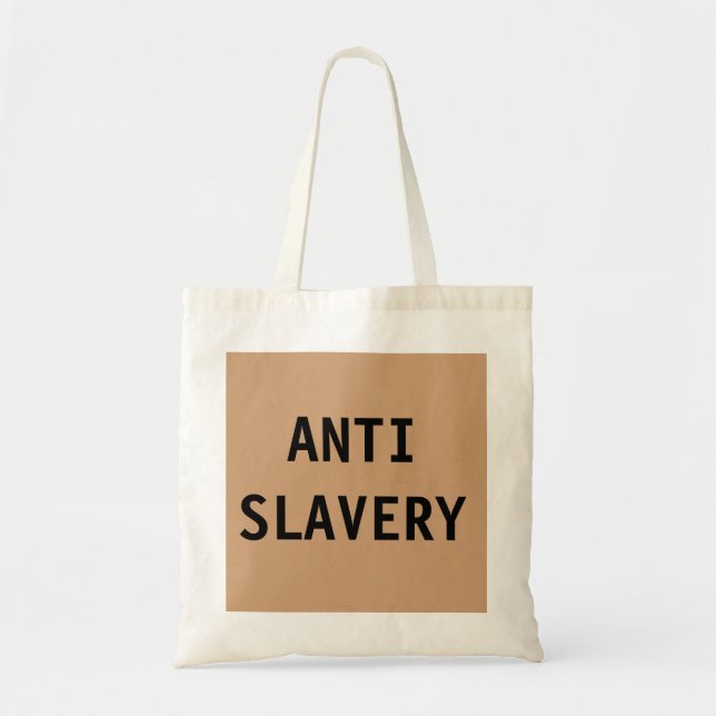 Bolsa Tote Bag Anti Slavery Tan (Frente)