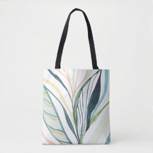 Bolsa Tote Bag Botânica de Abstrato de Arte por Aquarela