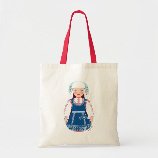 Bolsa Tote Bag búlgaro Matryoshka (Frente)