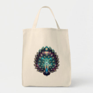 Bolsa Tote Bag Celestial Peacock Duplo Side Tote