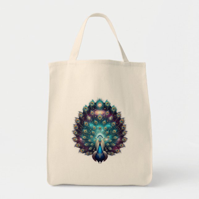 Bolsa Tote Bag Celestial Peacock Duplo Side Tote (Frente)