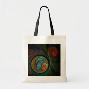Bolsa Tote Bag de Arte Abstrato Azul de Renascimento