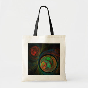 Bolsa Tote Bag de Arte Abstrato Verde de Renascimento