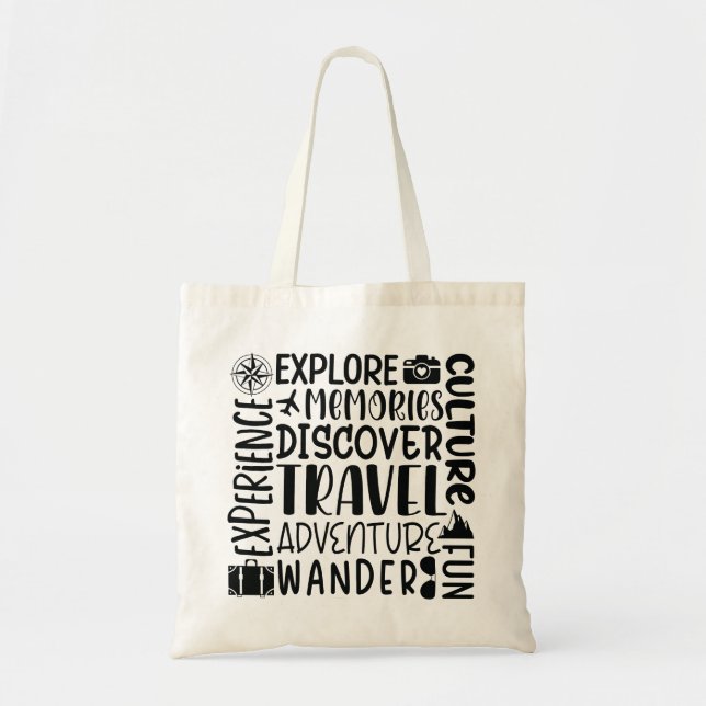 Bolsa Tote Bag de Arte do Word (Frente)